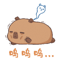 Capybara 哭 Sticker