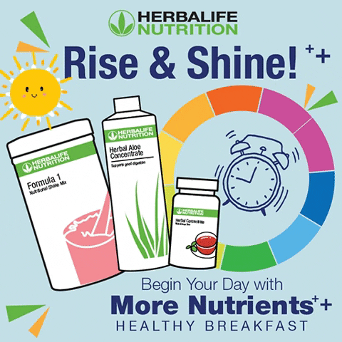 Rise And Shine Healthy Breakfast GIF by Herbalife Nutrition Philippines