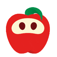 Wink Apple Sticker by elbe-obst