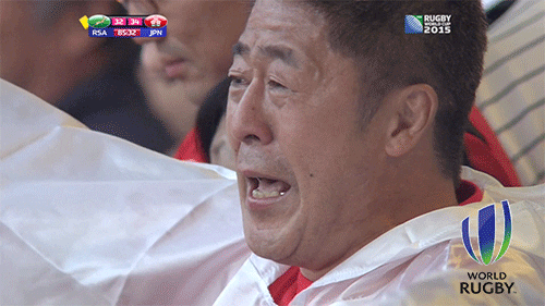rugby world cup crying GIF by World Rugby