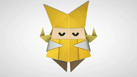 catpow3r giphygifmaker paper mario origami king vellumental GIF