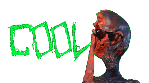 Awesome Extra Terrestrial Sticker by The Horror Section