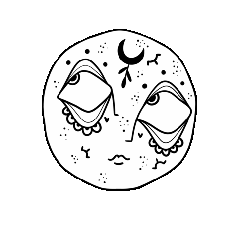 doucemelancolie magic moon occult mystic Sticker