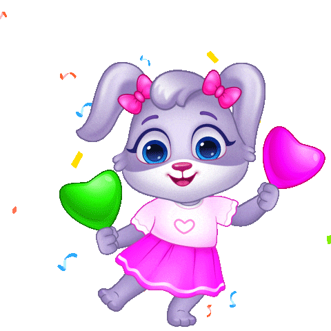 Happy Party Girl Sticker by Lucas and Friends by RV AppStudios