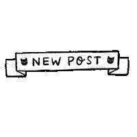 HelloCurlyTail cat new white post Sticker
