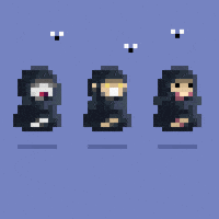 Hoodie Cant See GIF by BasedMinis