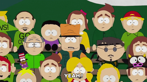 fans woo hoo GIF by South Park 