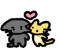 French Kiss Cat Sticker