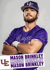Purple Aces Baseball GIF by UE Athletics