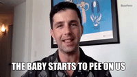 Baby pees on us