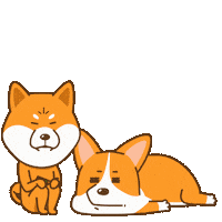 Corgi Shiba Sticker