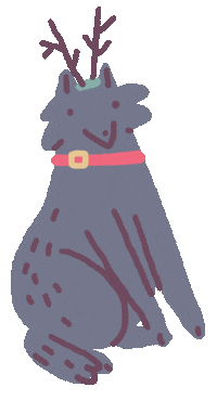 Merry Christmas Dog Sticker by Sara Maese