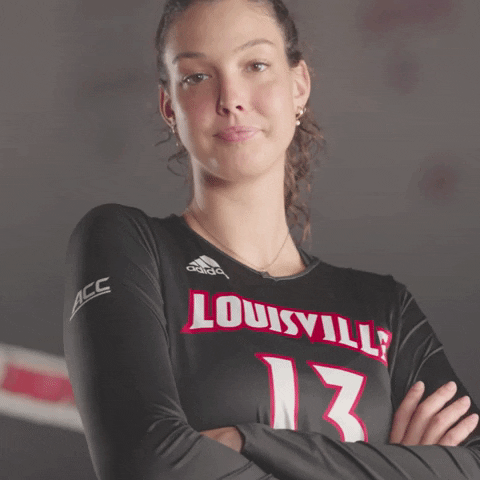 Happy Volleyball GIF by Louisville Cardinals