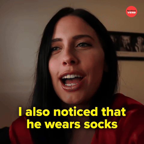 Noticed he wears socks