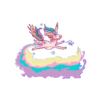 Rainbow Sleeping Sticker