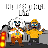 Independence Day Usa Sticker by BoDoggos