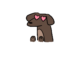 mossyaki dog puppy hearts in love Sticker