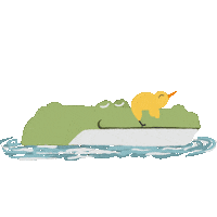stopmotreats relax best friends relaxing crocodile Sticker