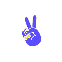 Buster_Filmfestival peace hand buster filmfestival Sticker