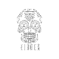 Cocktail Sugar Skull Sticker by Zigges garage