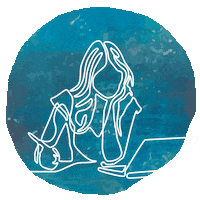 infodesignerin work drawing creative think Sticker