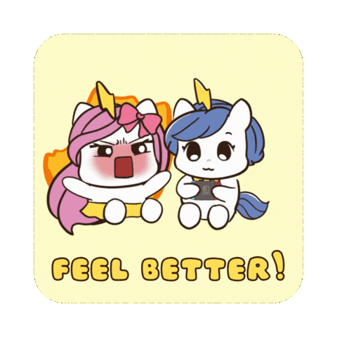 Feel Better Take Care Sticker by Brave Unicorn