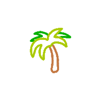 Palm Tree Beach Sticker