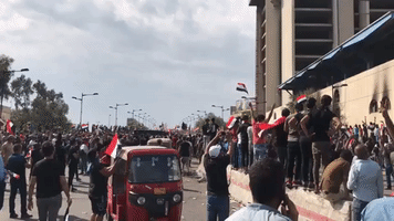 Iraqi Police Fire Tear Gas at Protesters in Baghdad