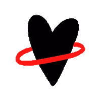 Love Black Sticker by Les Jolies Musiques