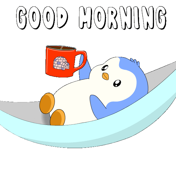 Good Morning Coffee Sticker by Pudgy Penguins