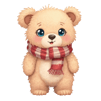 Wearing Scarf Sticker
