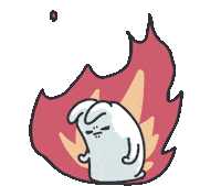 Angry Fire Sticker by bunny_is_moving