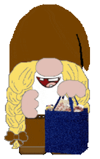 Gnome Grocery Shopping Sticker