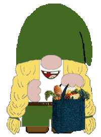 Gnome Grocery Shopping Sticker