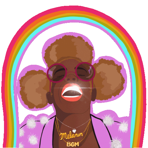 KAFIKAFICO happy smile blackgirlmagic blackgirl Sticker