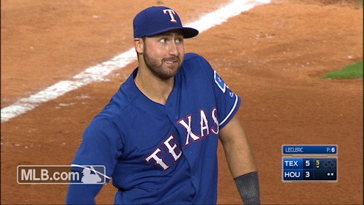 Texas Rangers Grin GIF by MLB