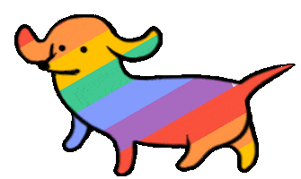Love Is Love Dog Sticker by Stefanie Shank