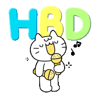 Happy Birthday Cat Sticker