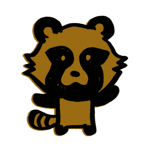 Ru66ishGame giphyupload spin turn raccoon Sticker