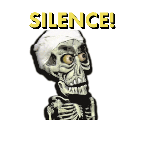 Silence I Keel You Sticker by Jeff Dunham