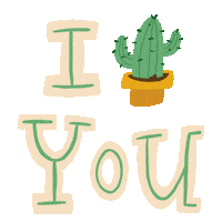 mayer_tamas love plant iloveyou cactus Sticker