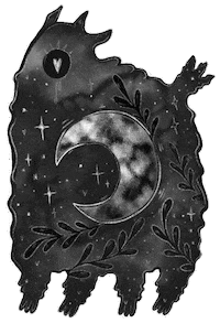 timianwolf love heart stars night Sticker