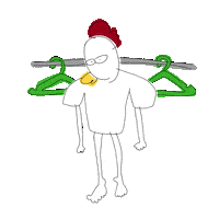 PityG chicken clean cleaning wash Sticker