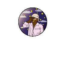 Tired Good Night Sticker