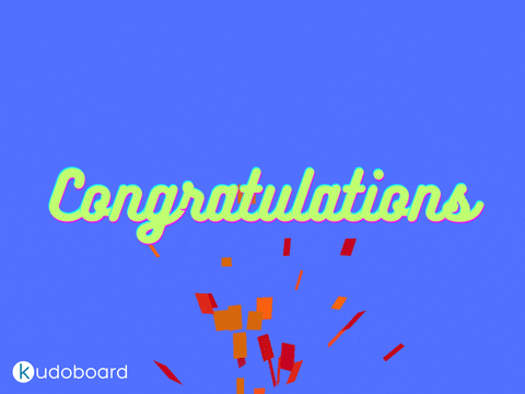 Kudoboard giphyupload congrats congratulations confetti GIF