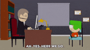 kyle broflovski office GIF by South Park 