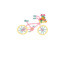 dielailustra love bike flores bicicleta Sticker