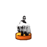pabscrowned black and white training boxing punch Sticker