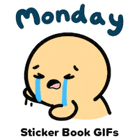 Monday Crying Sticker by Sticker Book iOS GIFs