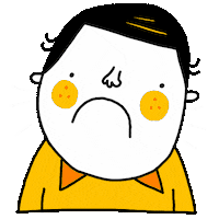 Sad Man Sticker by Linzie Hunter